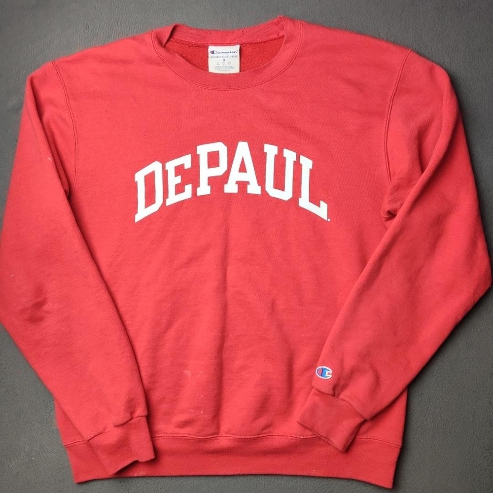 Vintage Champion DePaul Blue Demons Sweatshirt Medium NCAA College Basketball
